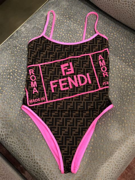 fendi swimsuit sizing|fendi neon bikini.